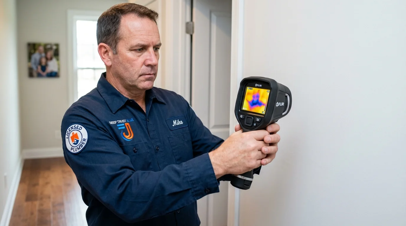 Thermal imaging leak detection by Johns Plumbing LLC in Lowville